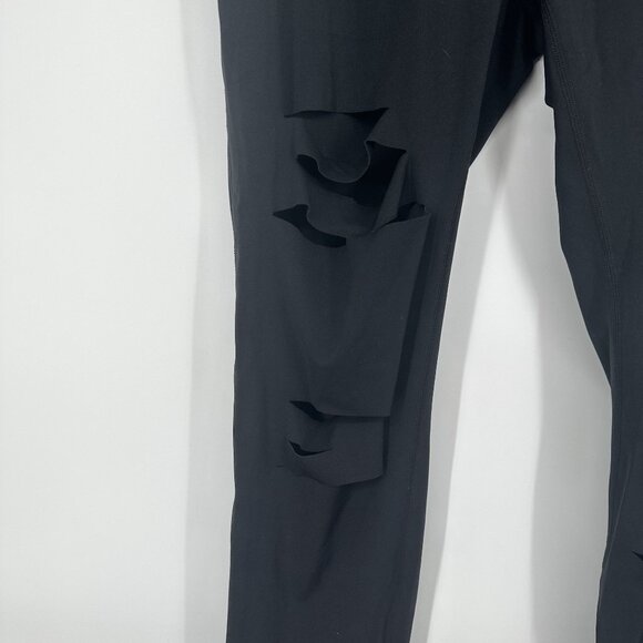 Zyia Active Women's Leggings Black Cut outs on Legs - Picture 3 of 4